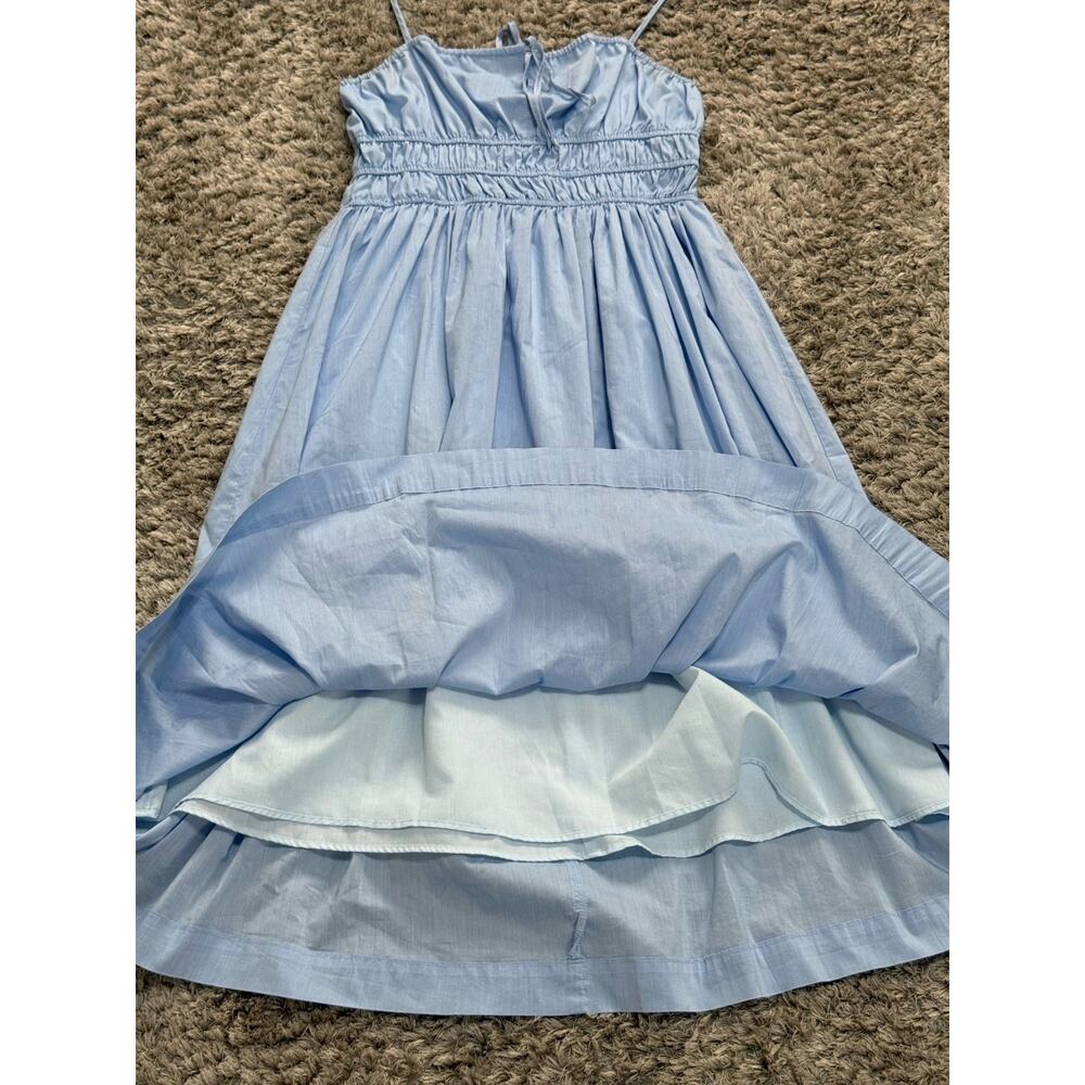 Sunday In Brooklyn Women Blue Smocked Midi Sundress Milkmaid Cottagecore⁠ Size M - Picture 8 of 14